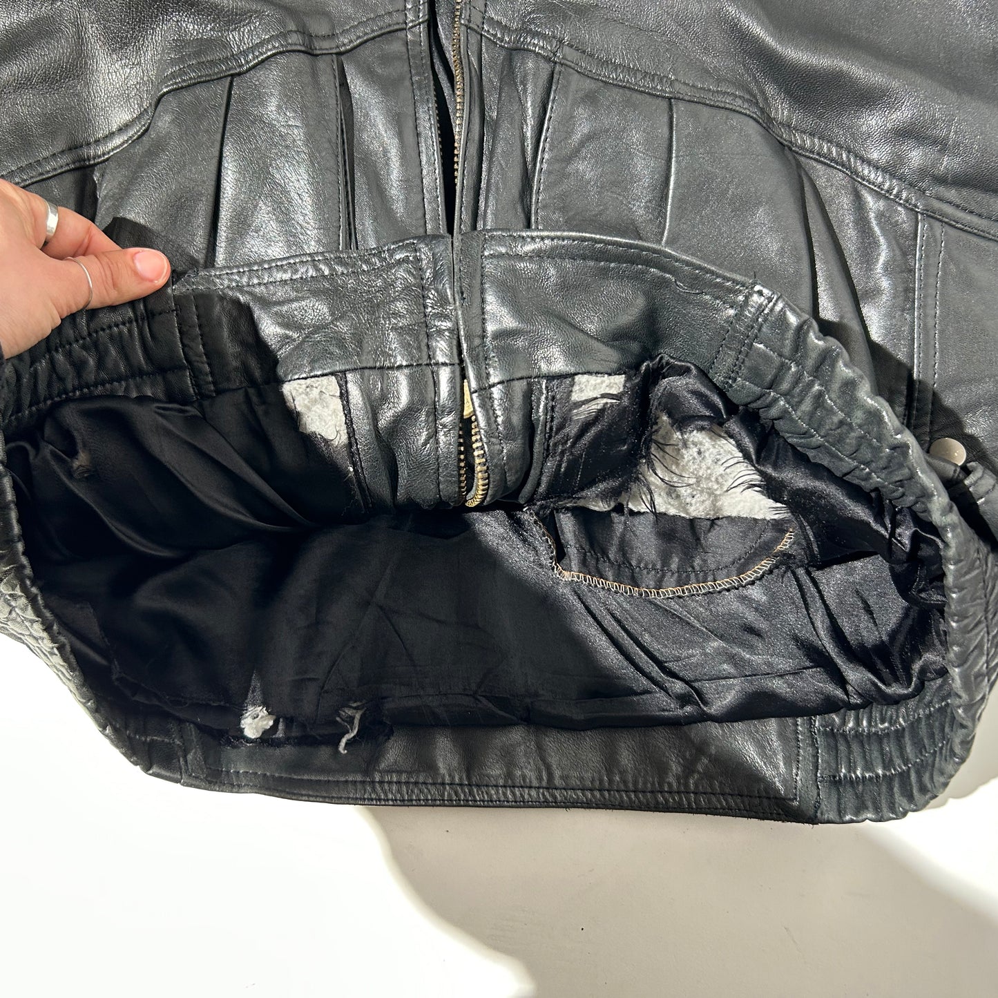 80s-90s (M) MEN's LEATHER JACKET