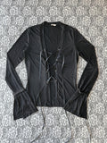 Vintage 90's-00's Laceup Flare long sleeve top