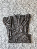 (L) Maxi Taupe Lace Skirt