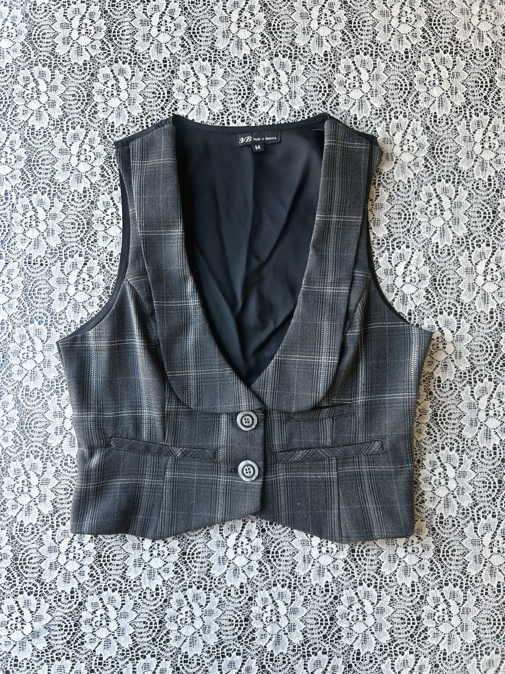 Vintage 00's Plaid Vest