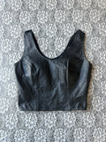 Vintage Leather Crop Top