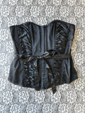 Y2K Deadstock Black Satin Corset