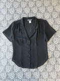 Vintage Late 90's Sheer Short Sleeve Button Top