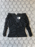 Vintage Late 90's Ruffled Blouse 3/4 Sleeves