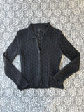 Y2K Crochet Black Button Long Sleeve Blouse