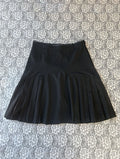 Y2K Pleated Black Midi Skirt