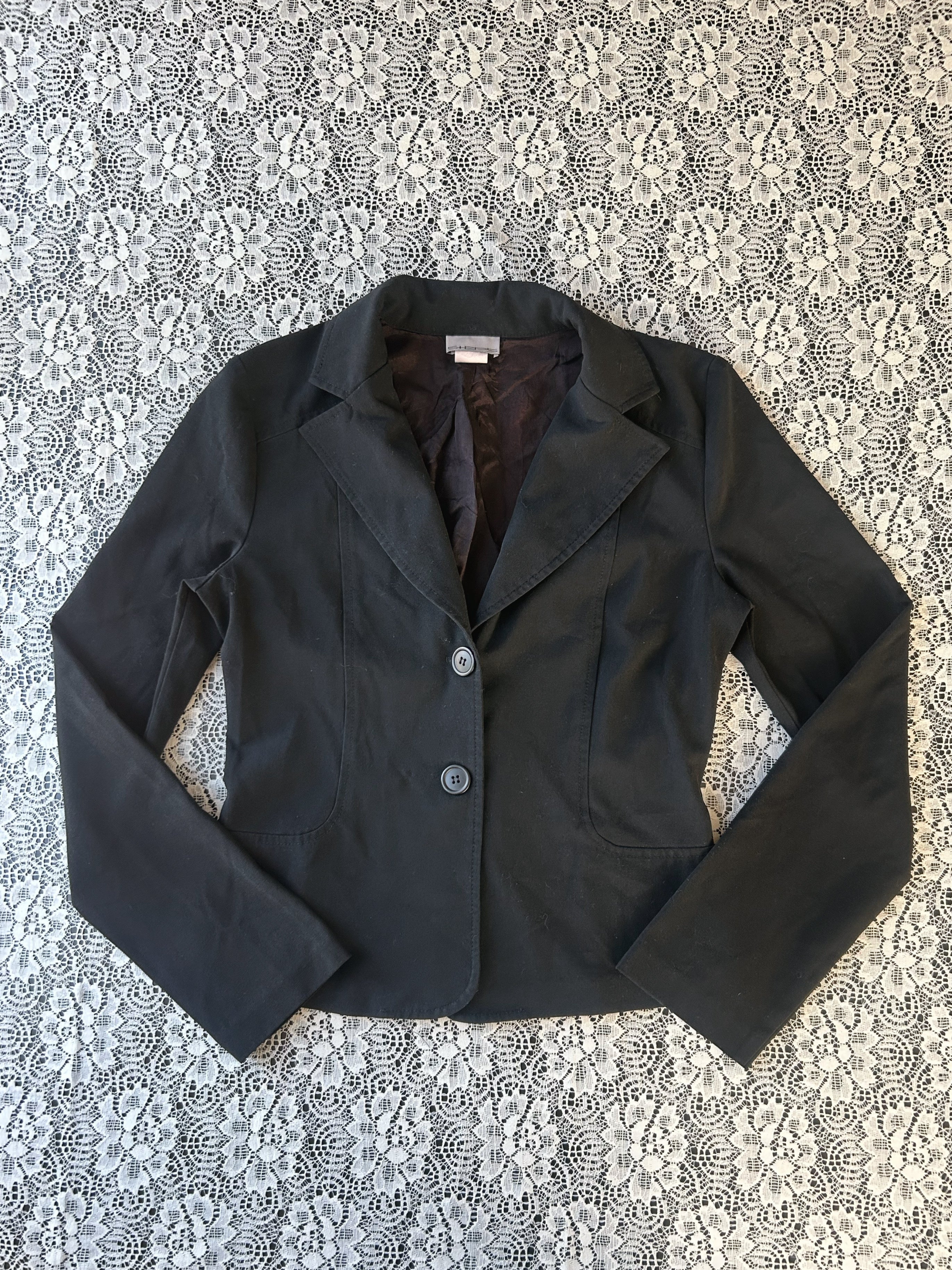 Vintage 90's Fitted Black Blazer