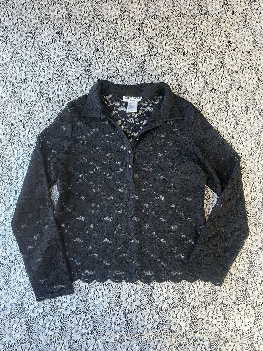 Y2K Lace Long Sleeve Top