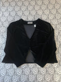 Y2K Velvet Crop 3/4 Sleeve Cargigan