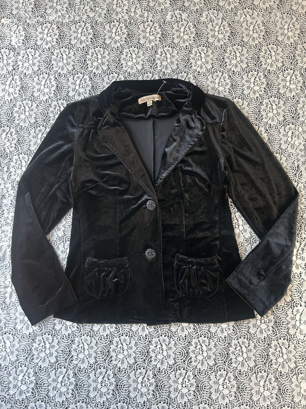 Y2K Velvet Black Blazer