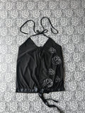 (M) Vintage 00's  Rose Embroidery Halter Top