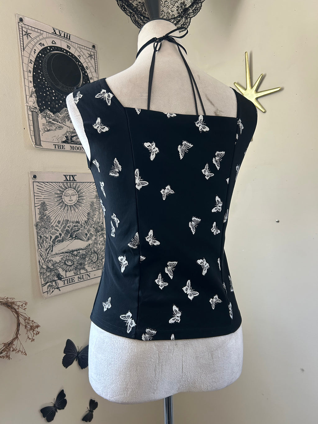 (S/M) Vintage 90's-00's Fairy Butterfly Print Tank Top