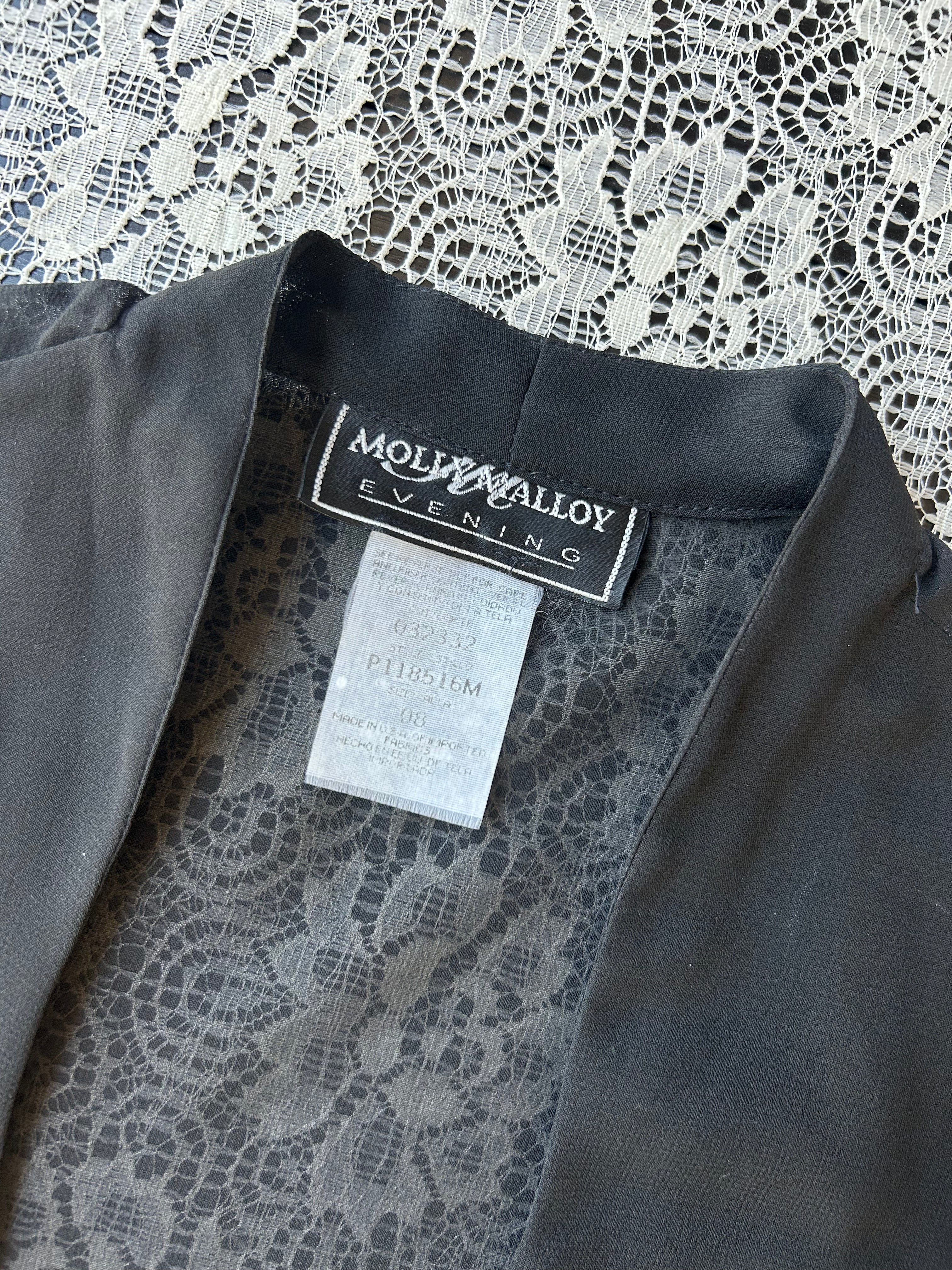 (M) Vintage 90's Fairy Front Tie Crop Blouse
