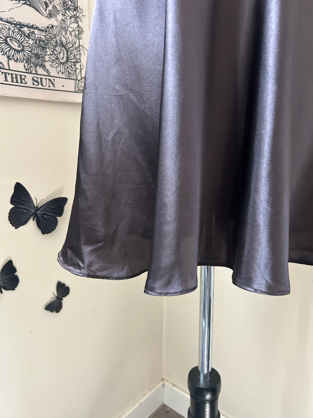 (M) Y2K Brown Satin Dress/Blouse