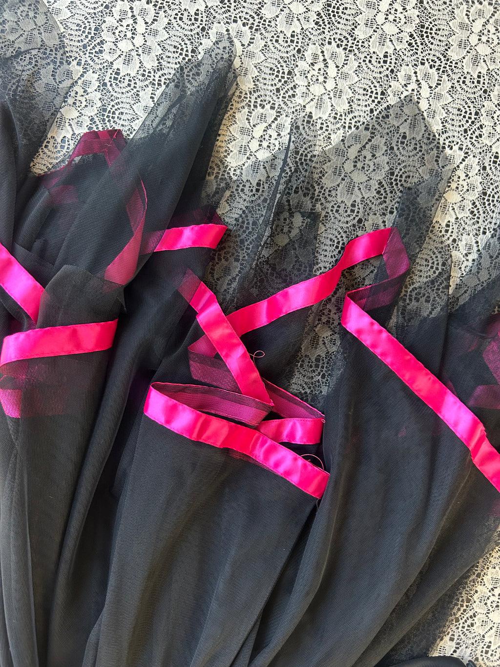 (L) Vintage 00s Halter Fairy Maxi Dress w/ Pink Hem