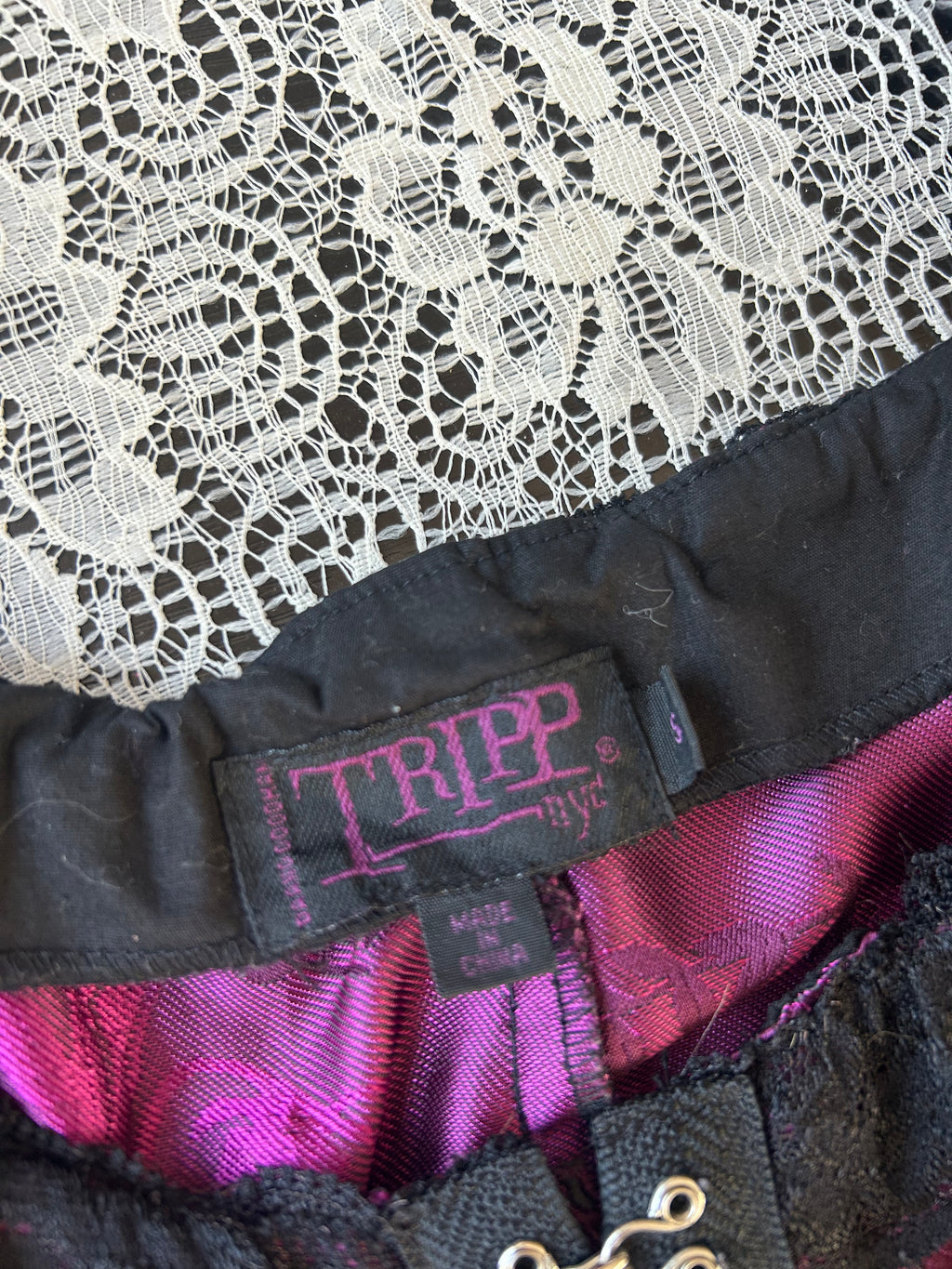 (S) Y2K Tripp NYC Purple Satin Corset
