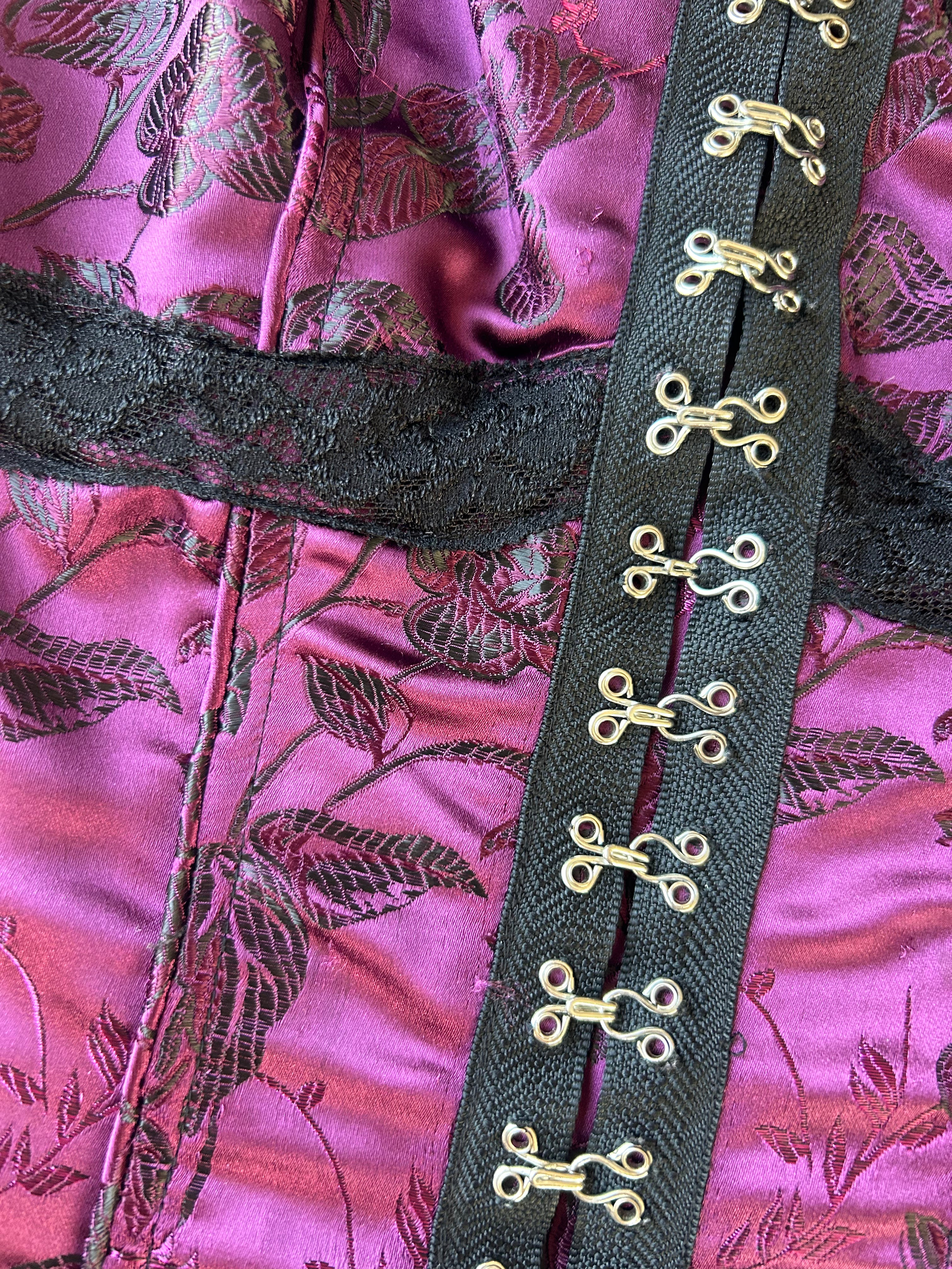 (S) Y2K Tripp NYC Purple Satin Corset