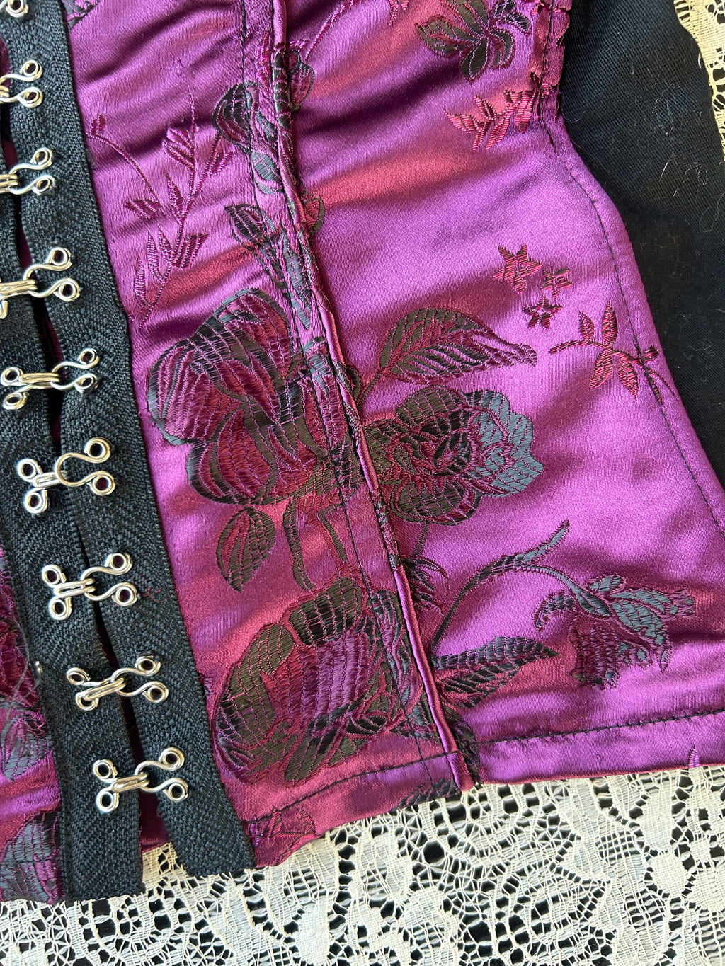 (S) Y2K Tripp NYC Purple Satin Corset
