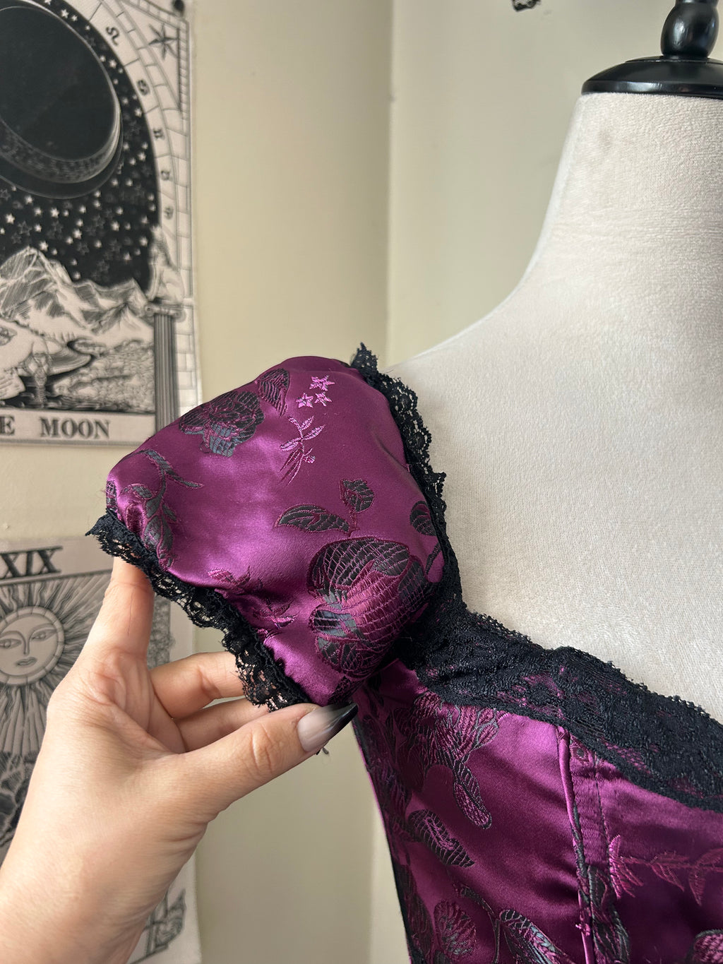 (S) Y2K Tripp NYC Purple Satin Corset
