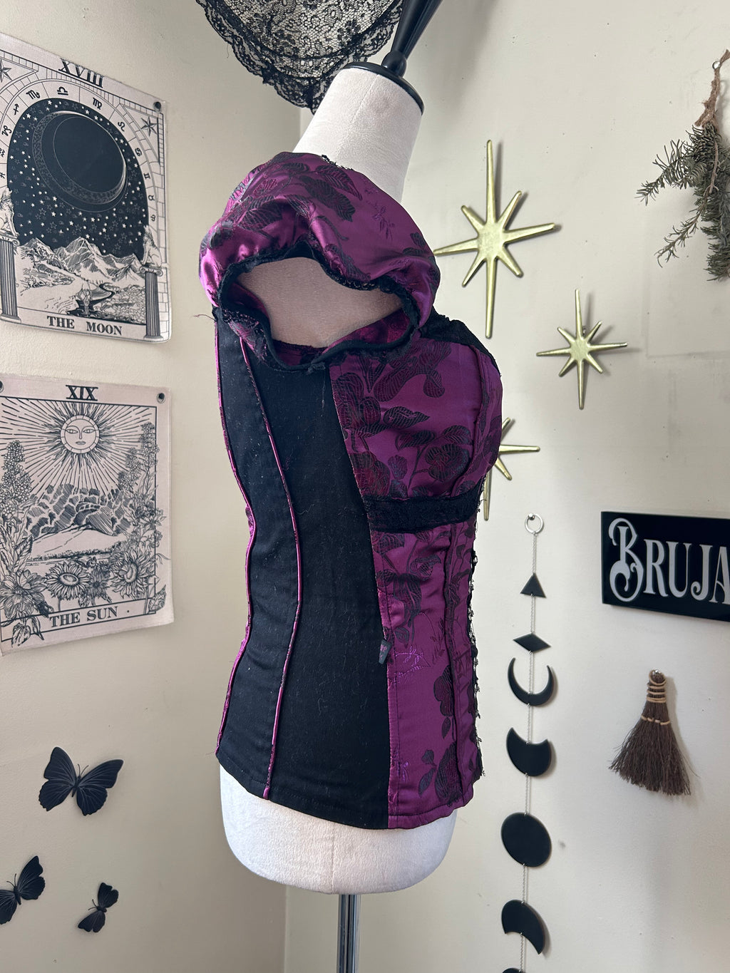 (S) Y2K Tripp NYC Purple Satin Corset