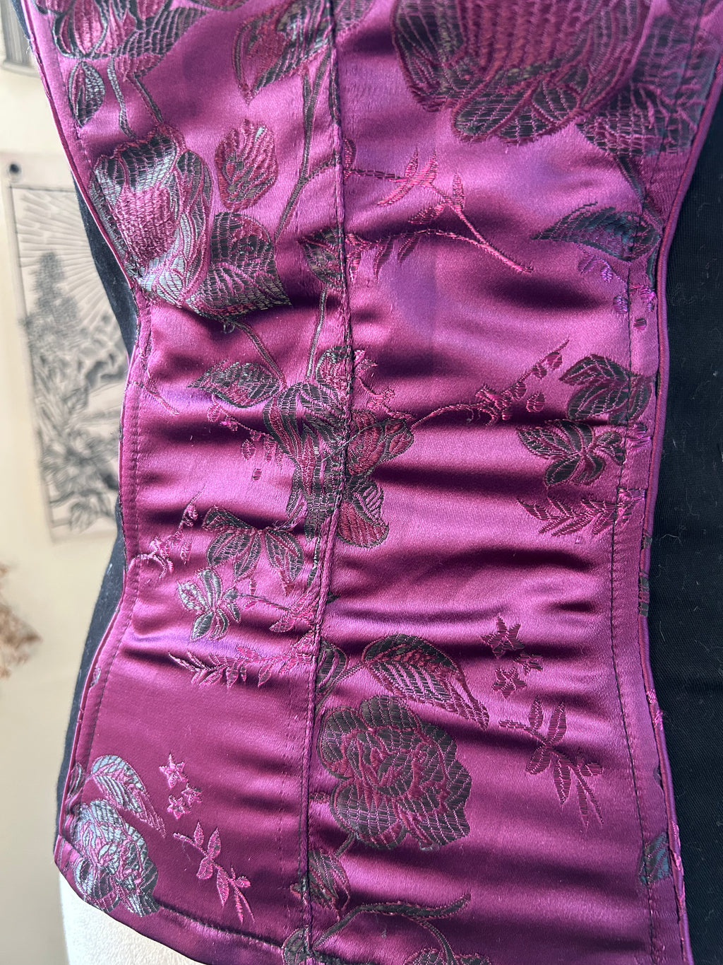 (S) Y2K Tripp NYC Purple Satin Corset