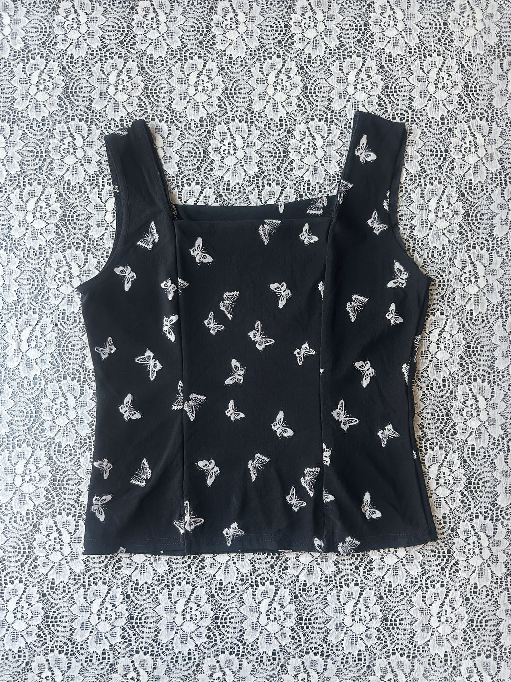 (S/M) Vintage 90's-00's Fairy Butterfly Print Tank Top