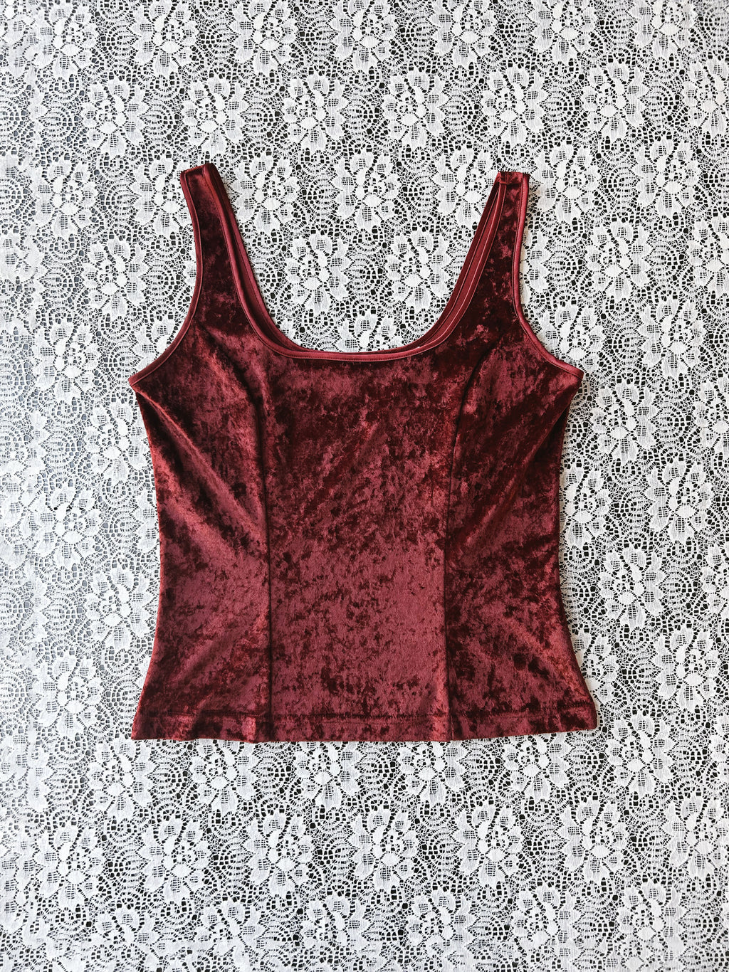 (S) Vintage 1997 Burnt Orage/Red Velvet Tank