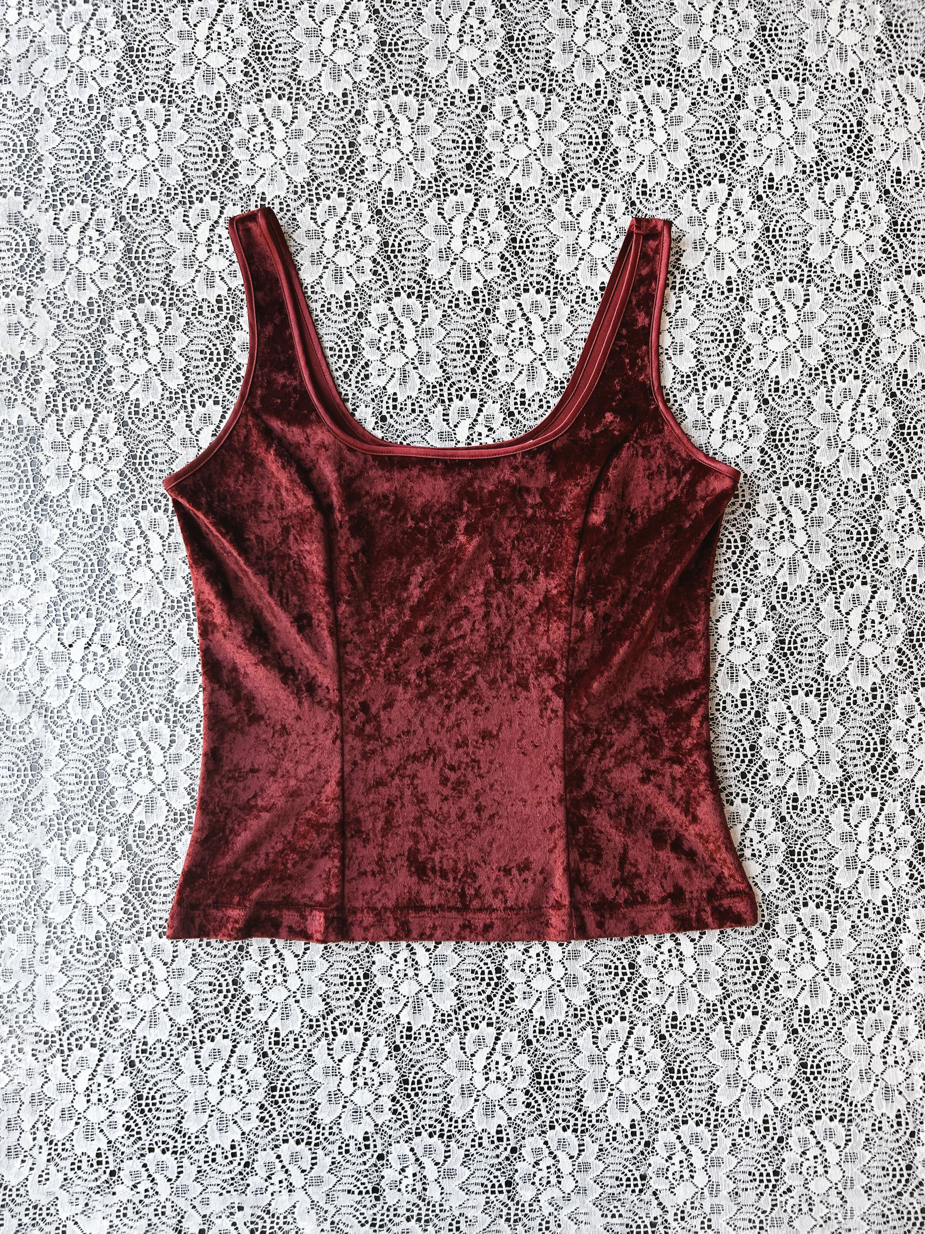 (S) Vintage 1997 Burnt Orage/Red Velvet Tank