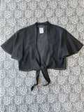 (M) Vintage 90's Fairy Front Tie Crop Blouse