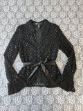 (M/L) Y2K Sequin Knit Flare Long Sleeve Blouse