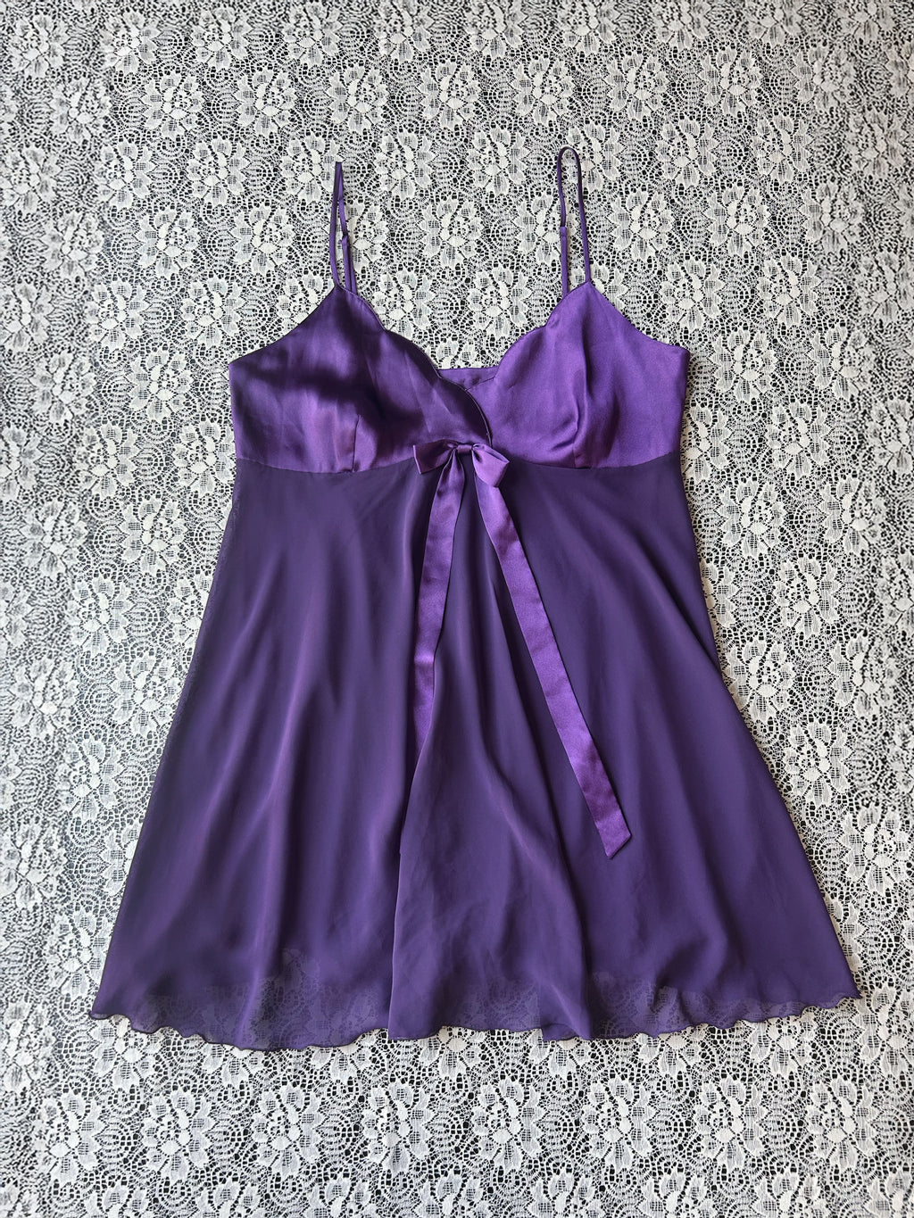 (L) Vintage 2002 Purple Baby Doll Top/Dress