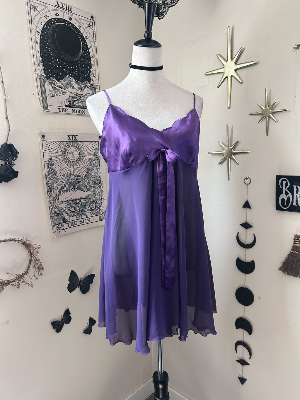 (L) Vintage 2002 Purple Baby Doll Top/Dress