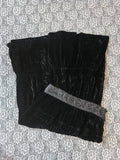 (S) Vintage 00's Deadstock Fairy Black Tiered Low-rise Maxi Skirt