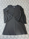 (L) Vintage 90s Flare Sleeves Midi Dress