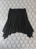 (M) Vintage 00's  Asymmetrical Black Midi Skirt
