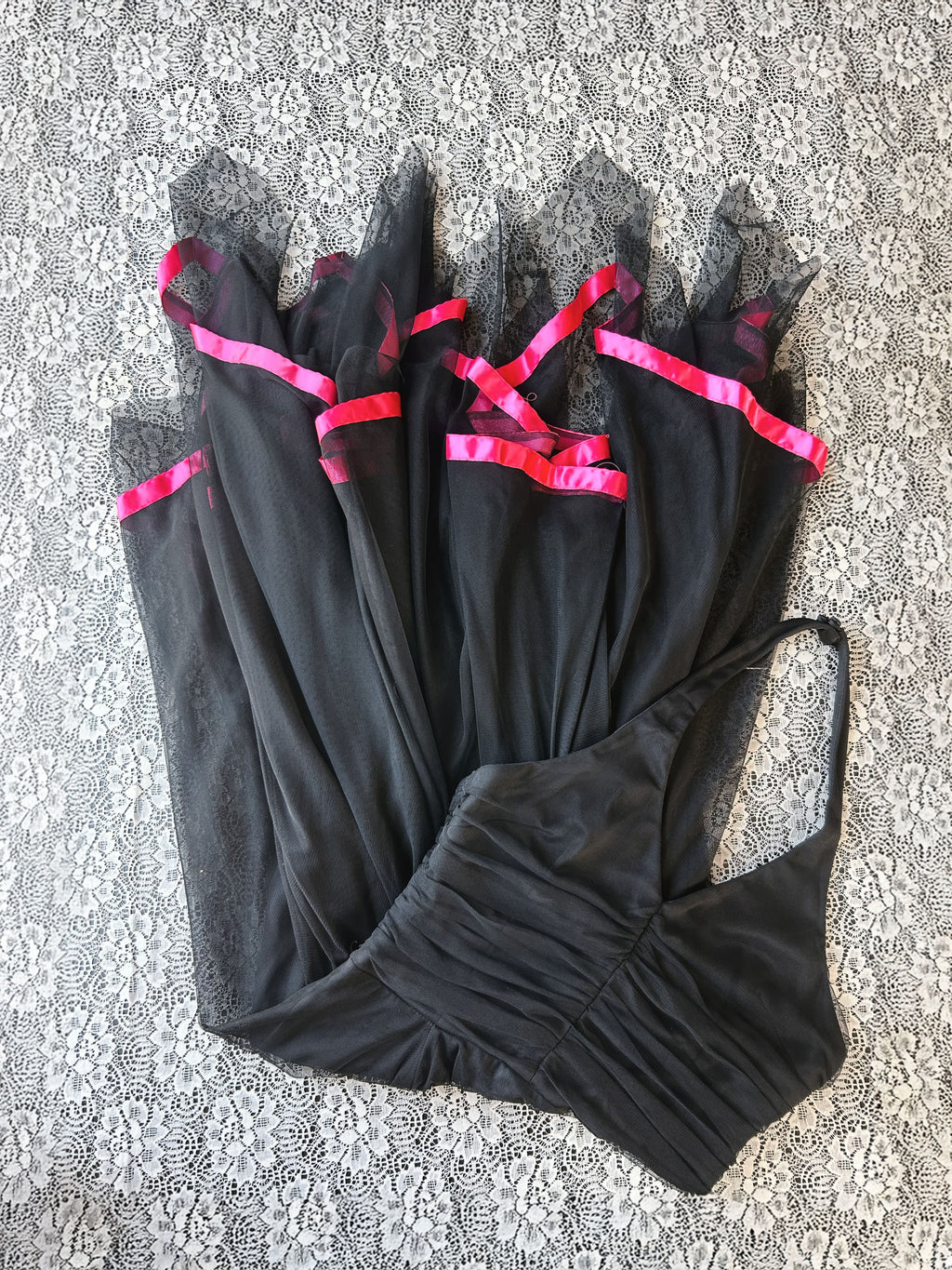 (L) Vintage 00s Halter Fairy Maxi Dress w/ Pink Hem