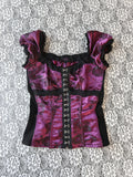 (S) Y2K Tripp NYC Purple Satin Corset