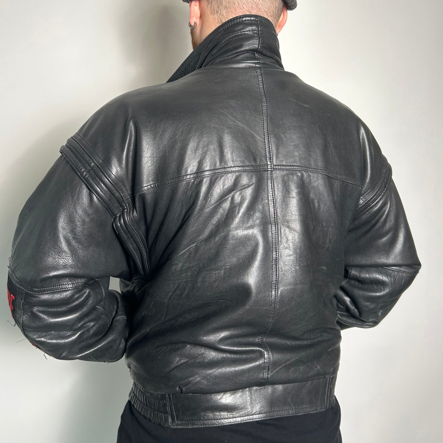 80s-90s (M) MEN's LEATHER JACKET