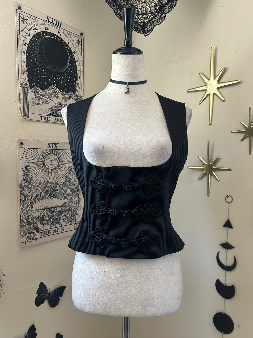 (S/M) Catalyst Black Bustier Vest