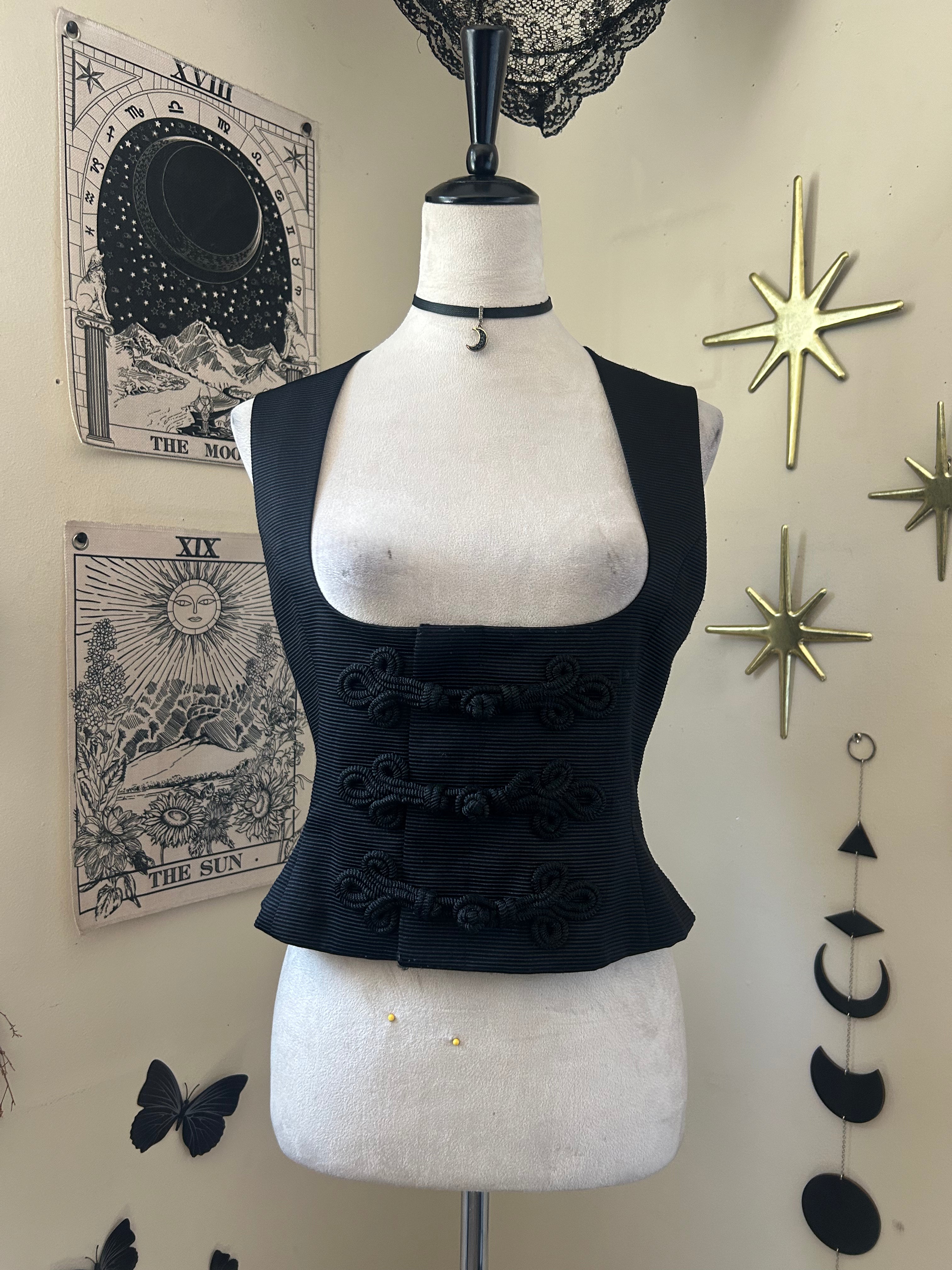 (S/M) Catalyst Black Bustier Vest