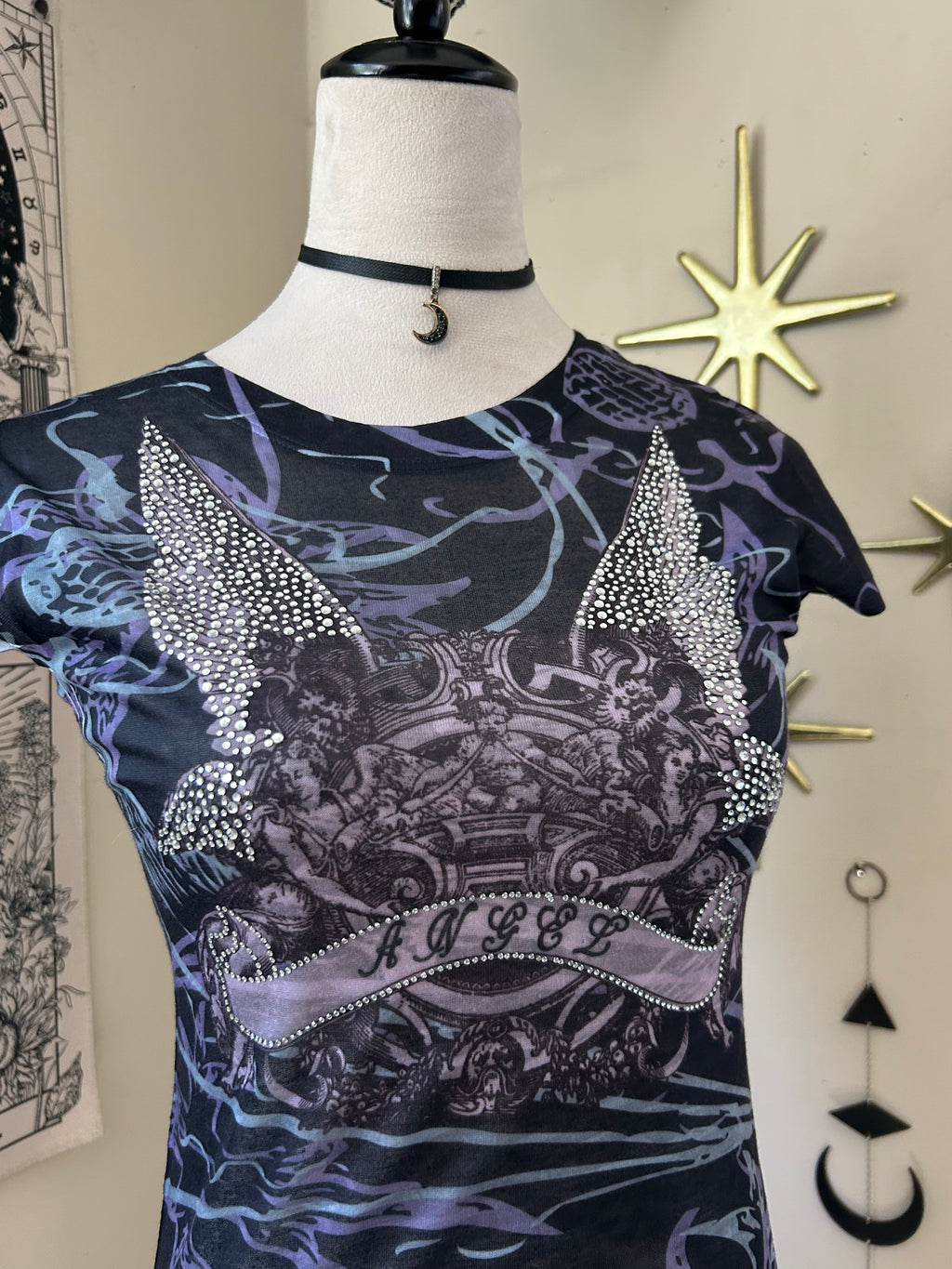 (S) Vintage Deadstock Purple Angel Graphic Tee