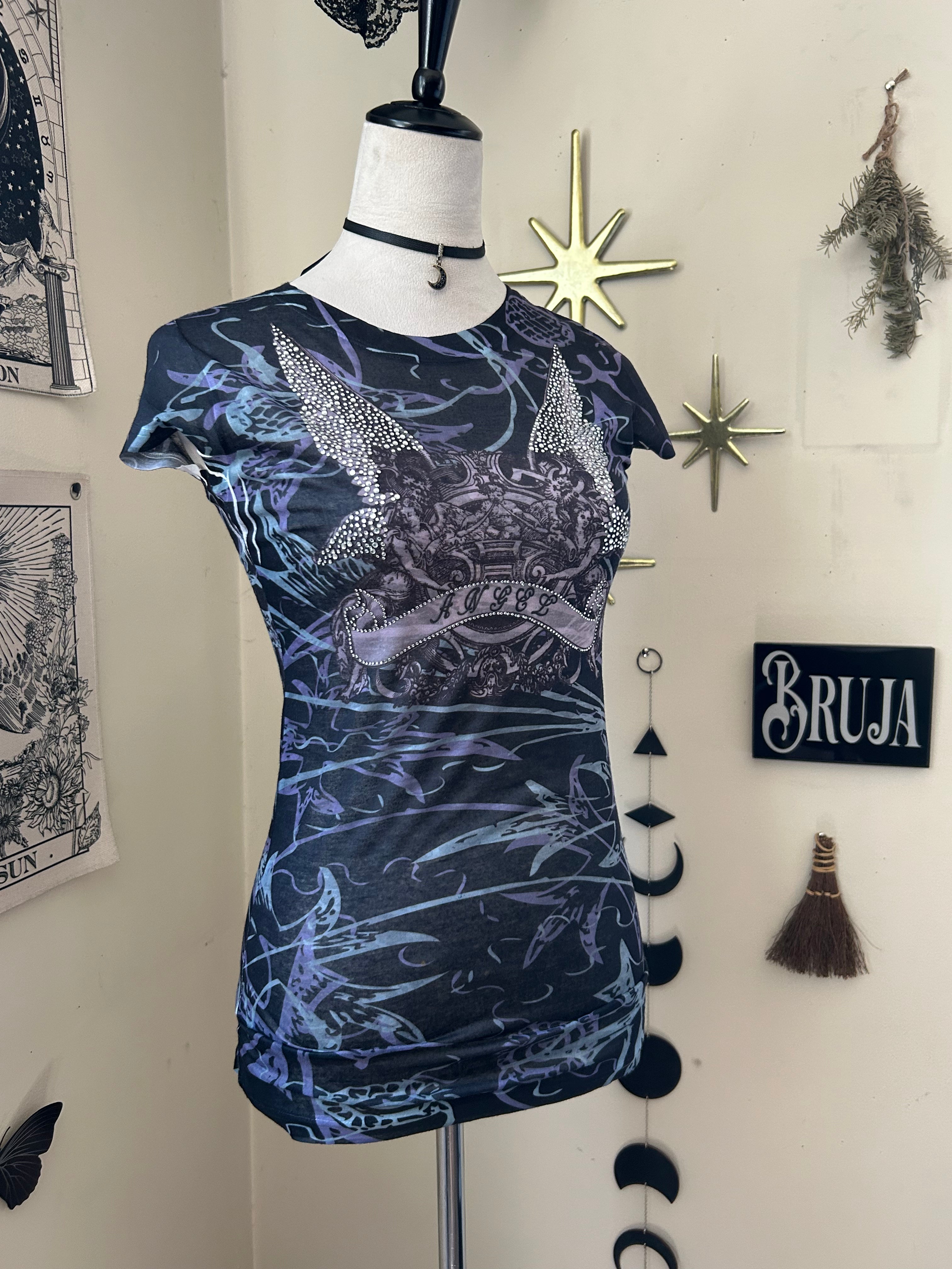 (S) Vintage Deadstock Purple Angel Graphic Tee