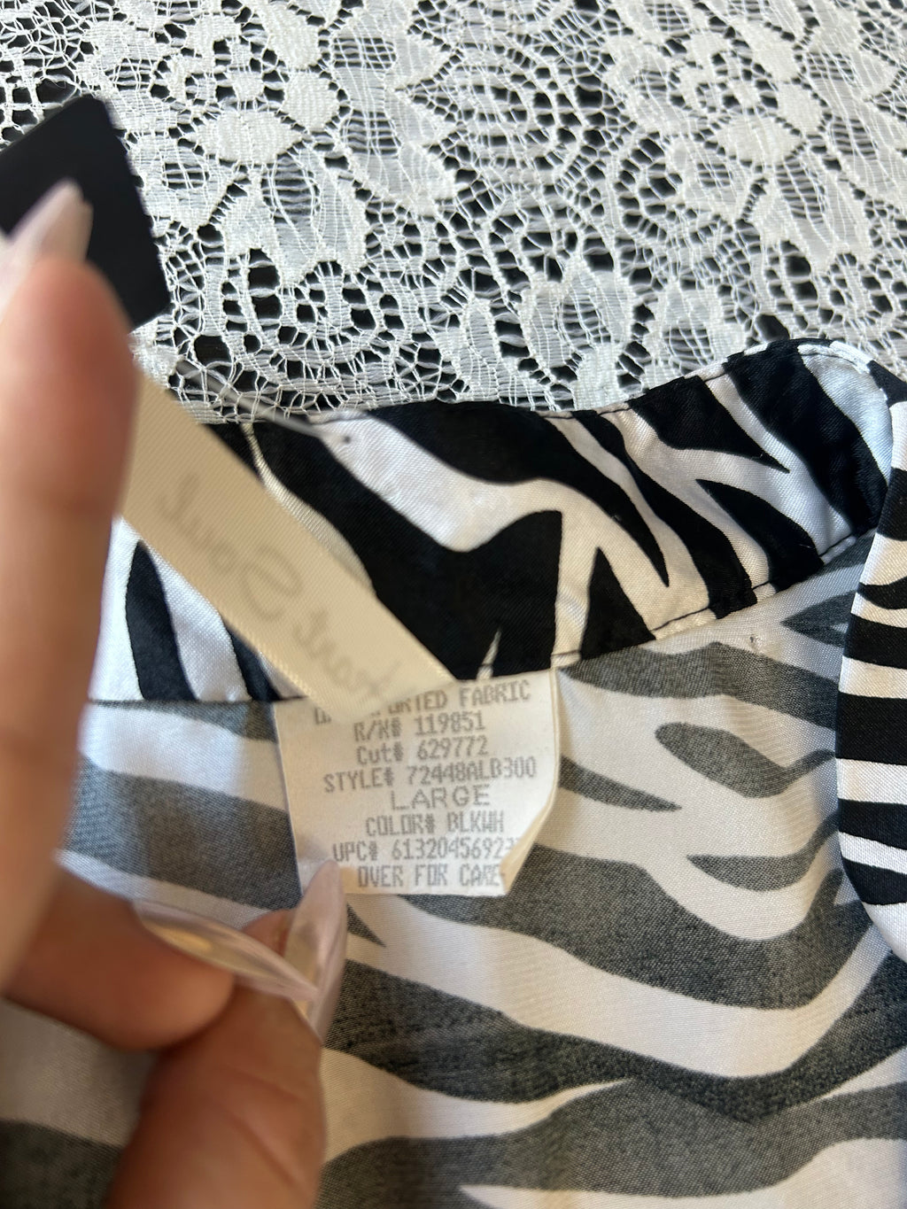 (M/L) Vintage 00's Zebra Print Top