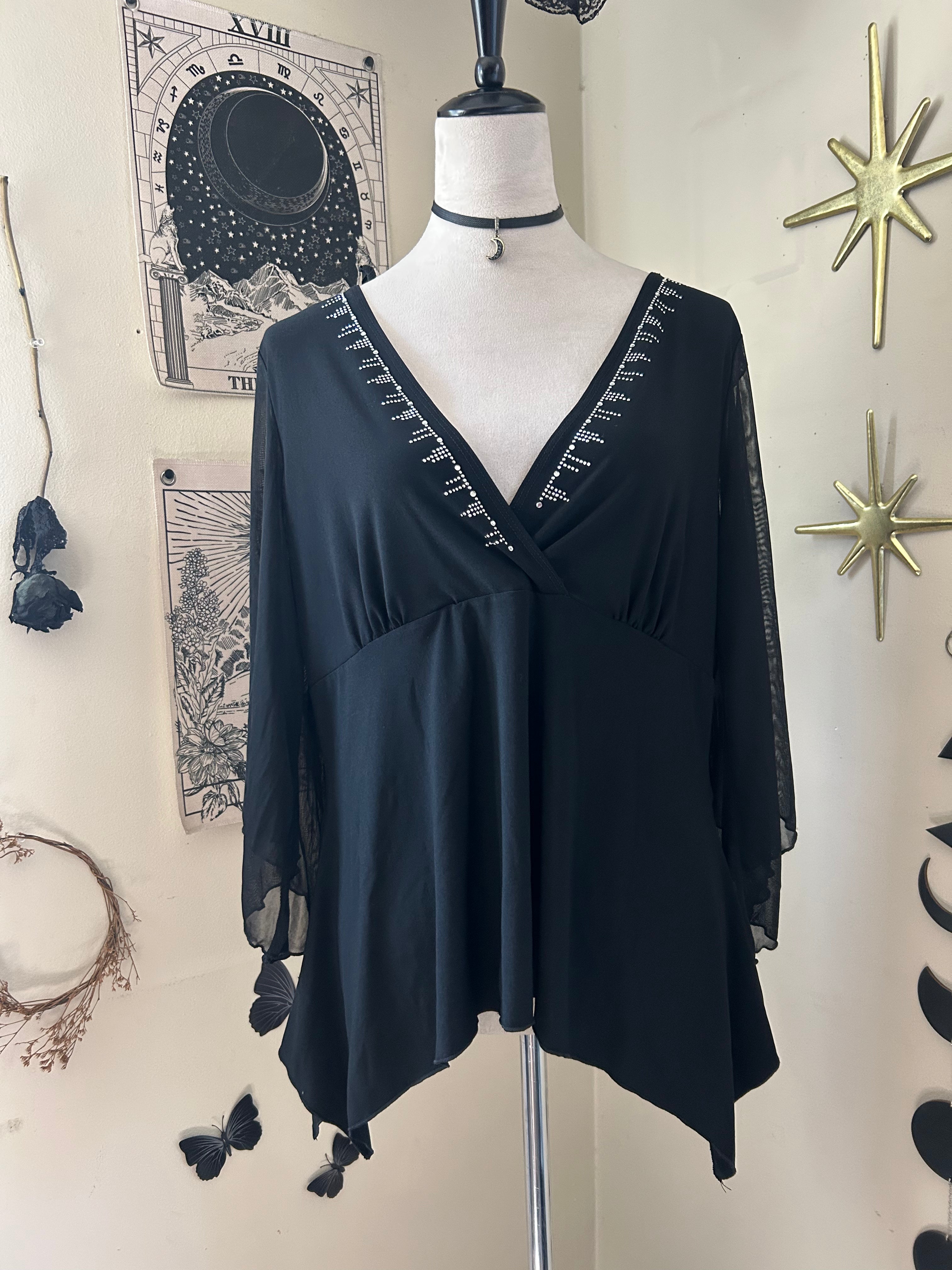 (2X) Vintage 90's/00's V-Neck Blouse