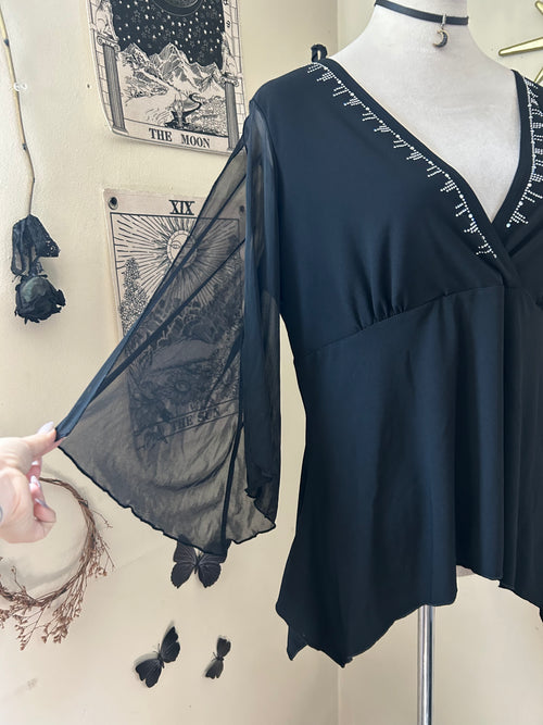 (2X) Vintage 90's/00's V-Neck Blouse