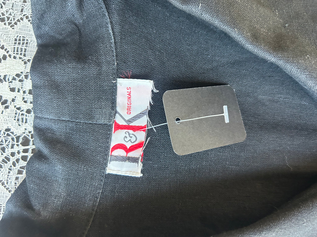 (L/XL) Vintage 90's Black Linen Top