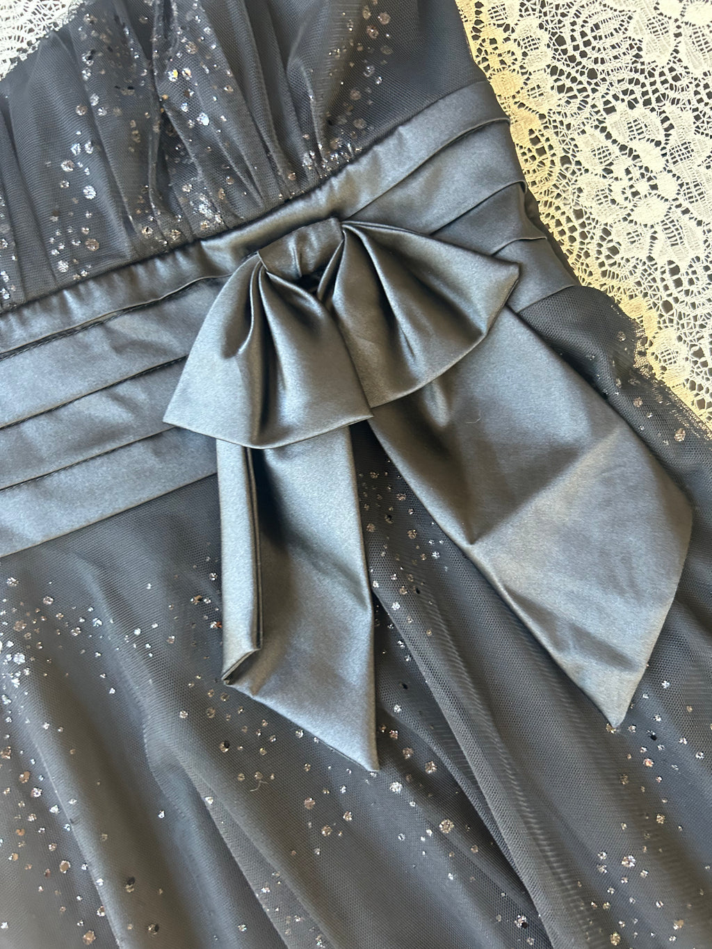 (2X) Vintage 00's Sparkly Strapless Party Dress