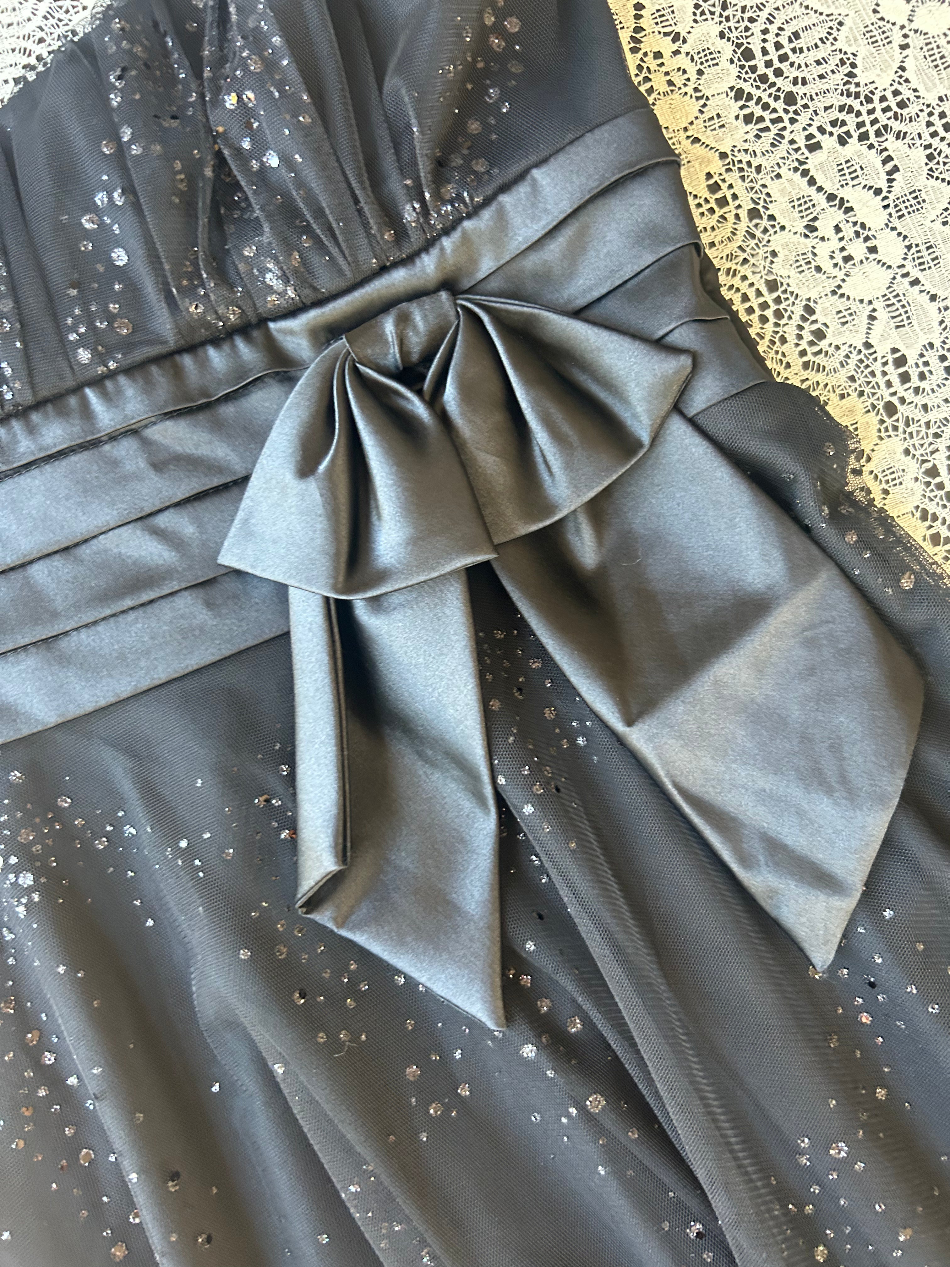 (2X) Vintage 00's Sparkly Strapless Party Dress