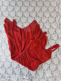 (S) Vintage 00's Halter Top Red Sparkly Midi Dress