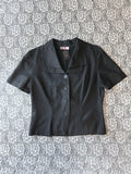 (L/XL) Vintage 90's Black Linen Top
